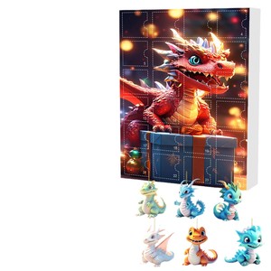 Adorno acrílico de dragón bebé adorable, set de caja sorpresa, decoración colgante navideña para árbol, regalo - Product Image 5