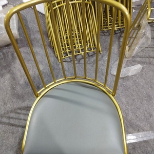 Sillas de Terciopelo con Patas de Metal para Bodas, Restaurantes, Salones de Manicura y Uñas, Muebles de Comedor - Product Image 3