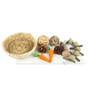 Hamster tavşan çiğnemek oyuncaklar 7 paket ahşap Hamster oyuncak seti doğal elma ahşap küçük hayvan çiğnemek Molar oyuncaklar dişler için - Product Image 2