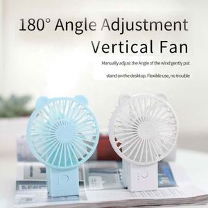 Foldable Usb Rechargeable Portable Pocket Cute Bear Mini Small <b>Table</b> Handheld Hand Held Fan for Outdoor - Product Image 1