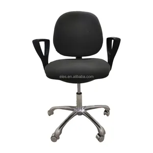 Chaise de bureau en tissu en cuir antistatique avec accoudoir chaise industrielle réglable en hauteur antistatique tissu Pu cuir chaise ESD