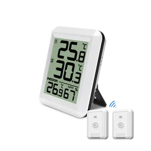 FT0424无线温度计，带2个远程温度传感器冰箱冰柜温度计室内温度