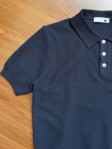 Polo de Manga Corta con Textura Jacquard Estilo BC, Camiseta Informal para Oficina, Unisex, Lote Pequeño Personalizado, Nueva Colección de Verano - Product Image 6