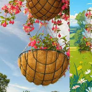 Forros Redondos de Coco para Macetas de 8/10/12/14/16 Pulgadas, Reemplazo de Forro de Cesta de Coco Natural - Product Image 6