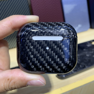 Venta caliente Patrón de fibra de carbono real Funda protectora dura a prueba de golpes para <span class=keywords><strong>Airpods</strong></span> pro cover - Product Image 3