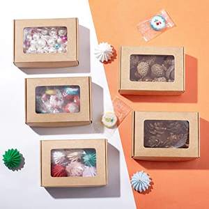 Cajas Rectangulares de Papel Kraft con Ventana Transparente para Regalos de Fiesta de Bodas, Regalos del Día de la Madre, Paquetes de Panadería y Joyería - Product Image 5