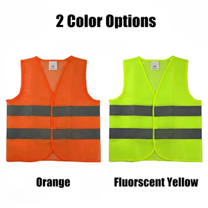 سترة أمان عاكسة عالية الوضوح 120 جرام/متر مربع للبناء والقيادة على الطرق والعمل والأمن - Product Image 3