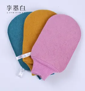 Customize Logo Exfoliating Gloves Body Exfoliator Scrubber Glove Mitt Body Scrub For Bath Hand Body Scrubbers Glove