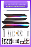 Kit de Bande Lumineuse Ambiante pour Voiture LHD/RHD pour Audi Q3 2013-2018, LED de Garniture de Porte, 64 Couleurs, Décoration Intérieure, Ambiance, Meilleures Ventes
