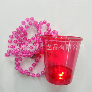 Vaso con cuentas de Halloween con luz LED, funciona con pilas, decoración para fiestas de cumpleaños - Product Image 1