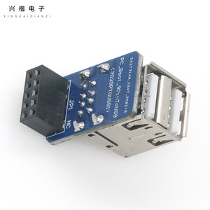 PC Boot 9Pin To <b>USB</b> 2.0 <b>Adapter</b> Board Dual Port <b>USB</b> Connector DIY Motherboard Test Board - Product Image 1