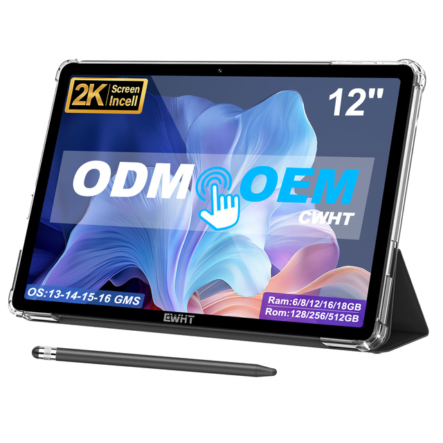 Large Capacity 12 Inch Tablet Android 14 Tablets with 12GB RAM 128GB 512GB ROM 5G Wifi Dual 4G Cellular Tablet with Case Pen