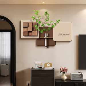 Décoration murale 3D moderne <span class=keywords><strong>de</strong></span> luxe pour salon et <span class=keywords><strong>salle</strong></span> à <span class=keywords><strong>manger</strong></span>, art mural végétal vert, décoration murale en forme <span class=keywords><strong>de</strong></span> bouteille, peinture en porcelaine <span class=keywords><strong>de</strong></span> cristal - Product Image 2