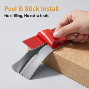 Anti‑Slip Aluminum L‑Type <b>Stair</b> Nosing PVC Rubber Tread Strip Step Edge <b>Protector</b> For Indoor Outdoor Staircase Safety - Product Image 4