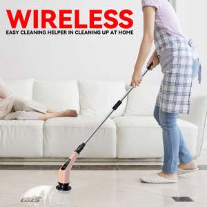 Nettoyeur Turbo 8-en-1 : <span class=keywords><strong>Balai</strong></span> <span class=keywords><strong>Électrique</strong></span> de Cuisine <span class=keywords><strong>Rotatif</strong></span> Automatique avec Brosse à Poussière et Éponge à Vaisselle pour un Nettoyage Efficace - Product Image 2