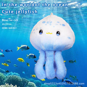 Лидер продаж, кукла-Медуза с подвеской в виде океанской медузы, супер мягкая плюшевая игрушка-брелок, школьная сумка, аксессуар, PP, наполнитель, функция - Product Image 4