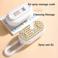 Brosse de toilettage rechargeable en silicone pour animaux de compagnie avec vapeur et massage pour chiens et chats - Parfum frais - Outil de toilettage en stock