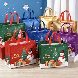 Sac promotionnel pliable en PP non tissé laminé moyen, motif lettre, idéal pour les fêtes, Noël et les cadeaux - Vente chaude - Product Image 3