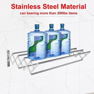 Factory Direct 6.5M Double Tier Foldable Aluminum Telescopic Wall Mounted Laundry Drying <b>Rack</b> Bathroom <b>Clothes</b> Dryer - Product Image 3
