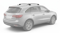 Sunsingrack Barre transversale de toit de voiture SUV en alliage d'aluminium 4x4 MDX 2015+ 100kg+ MONTAGE SUR TOIT Argent+Noir Haute Qualité