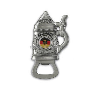 Ouvre-bouteille à aimant de réfrigérateur rétro français <span class=keywords><strong>Allemagne</strong></span> européenne <span class=keywords><strong>Alsace</strong></span> Pot métal Souvenir Stein forme ouvre-bière allemand - Product Image 2