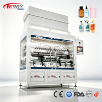 Machine de remplissage automatique à débordement par gravité pour pâtes et liquides visqueux en bouteilles et bocaux, certifiée CE, de précision et anticorrosion