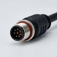 Connecteur étanche M12 5 broches IP67, prise industrielle d'aviation droite et coudée mâle-femelle