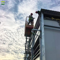 Projet clé en main d'élevage avicole : Bâtiment en acier à climatisation contrôlée avec système d'alimentation par silo