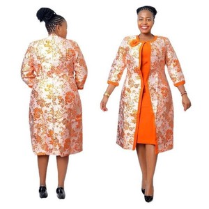 <span class=keywords><strong>Trajes</strong></span> <span class=keywords><strong>de</strong></span> Dos Piezas Elegantes Vintage <span class=keywords><strong>de</strong></span> Talla Grande <span class=keywords><strong>para</strong></span> <span class=keywords><strong>Mujer</strong></span>, <span class=keywords><strong>para</strong></span> Iglesia, Abrigo <span class=keywords><strong>de</strong></span> Brocado Azul, Ropa Casual, Ecológica - Product Image 6