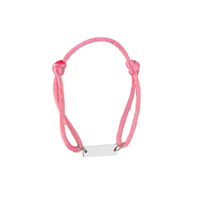 Bracelet personnalisé en soie double avec gravure sur mesure, nom, date, texte, bijou vierge gravable pour femme, cadeau de vacances
