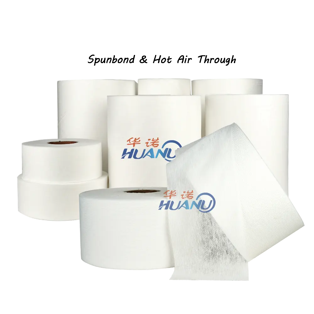Baby Diaper Raw Material Wholesale SMS Nonwoven Fabric Roll Air Through Nonwoven To Sanitary Napkin