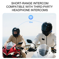 Nuevo Intercomunicador Inteligente para Motocicleta Y08 IP56 Resistente al Agua, Sistema de Comunicación con Auriculares Inalámbricos Bluetooth de 1000 mAh y Linterna