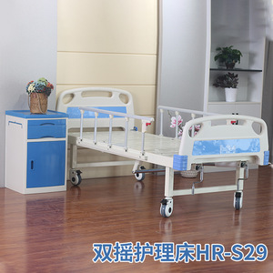 Manual Hospital <b>Bed</b> Stainless Steel <b>Adjustable</b> For Home And Hospital Use Elderly Care Nursing <b>Bed</b> - Product Image 3
