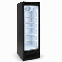 Congélateur commercial pour crème glacée homologué ETL -24°C, vitrine verticale à porte vitrée pour le marché américain