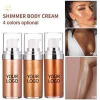 Maquillage en gros de marque privée : Enlumineur liquide scintillant, végétalien, waterproof, longue tenue, haute pigmentation, personnalisé, de luxe, avec protection solaire