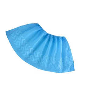 Couvre-chaussures en tissu non tissé <span class=keywords><strong>jetable</strong></span> personnalisé Couvre-chaussures antidérapant de couleur bleue réutilisable - Product Image 5