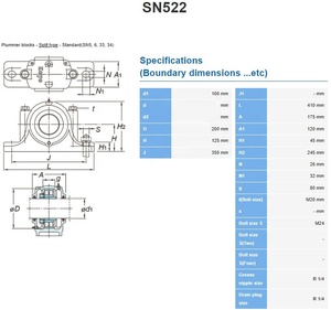 SN loạt sn522 <span class=keywords><strong>plummer</strong></span> gối khối mang nhà ở SN 522 - Product Image 2