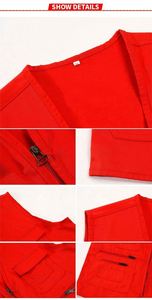 2024 Custom Printed Logo Lapel Advertising Shirt Work Clothes Volunteer Activities Supermarket Jacket Men's Vest - Product Image 6