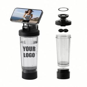 Nuevo Vaso de Agua de Plástico Simple con Escala, Vaso de Plástico Portátil con Soporte Magnético para Teléfono, Vaso Mezclador Automático con Logotipo Personalizado - Product Image 1