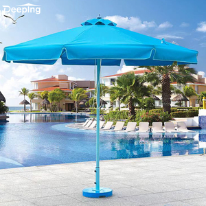 Ombrellone da Giardino in Legno con Logo, Antivento, <span class=keywords><strong>per</strong></span> Balcone e Spiaggia, Parasole da Esterno con Frange - Product Image 5