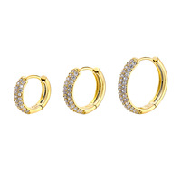 Pendientes de Aro Geométricos de Lujo Ligero para Mujer, de Aleación de Cobre con Aguja de Circonita Súper Brillante, Rodio 18K, de Alta Gama y Diseño Exclusivo