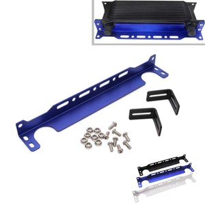 Aluminum Engine Oil Cooler Mounting <b>Bracket</b> Kit Black Blue <b>Silver</b> For Retrofit Upgrade - Product Image 2