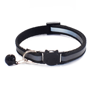 KingHon 18 Colors Reflective Strip <strong>Dog</strong> Collar <strong>Bell</strong> Reflect Light Night Adjustable Buckle Pet Nylon Quick Release Cat Collar - Product Image 5
