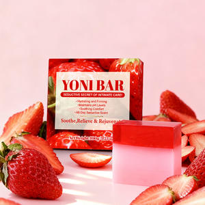 <span class=keywords><strong>Savon</strong></span> <span class=keywords><strong>intime</strong></span> féminin à la fraise biologique pour femmes, nettoyant en profondeur, apaisant et hydratant, marque privée, 100g - Product Image 3