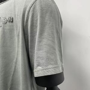Streetwear <b>Men</b> Fashion Customization Wash Effect Acceptable Distressed Acid Wash T-Shirt - Product Image 3