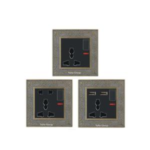 86 interrupteur à bascule mural en alliage de zinc Panneau style rétro rouge laiton antique couleur 250V 1/2/3/4 - Product Image 2