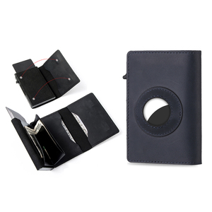 Cartera Inteligente con Bloqueo RFID, Portafolio Magnético de Cuero Genuino para Tarjetas de Crédito, con Rastreador Inteligente, Superventas en Dropshipping - Product Image 1