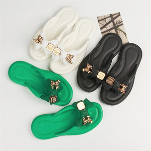 Chanclas de EVA a la moda, zapatillas para exteriores, suelas de <span class=keywords><strong>plataforma</strong></span> suave con diseño de lazo, sandalias deslizantes para mujer, zapatillas, chanclas - Product Image 3