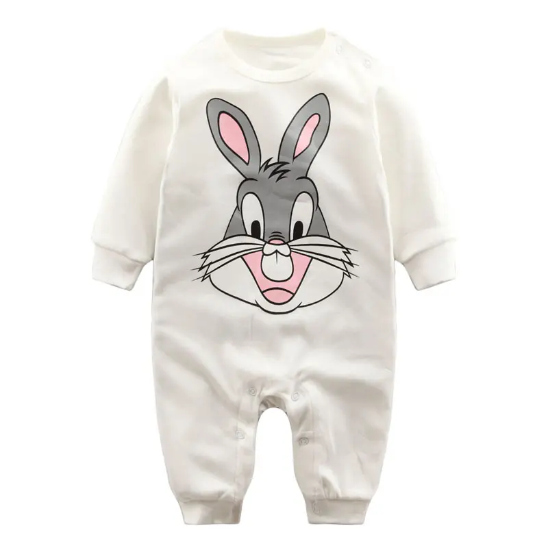 Wholesale Cute Long Sleeve Baby Bubble Rompers Clothes Plain knitted Baby Bodysuit Romper