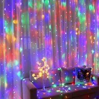 Guirnalda de Luces LED para Ventana de 3*1 3*2 3*3m, 8 Modos, Alimentación USB, Impermeable IP44, para Exteriores, Navidad, Dormitorio